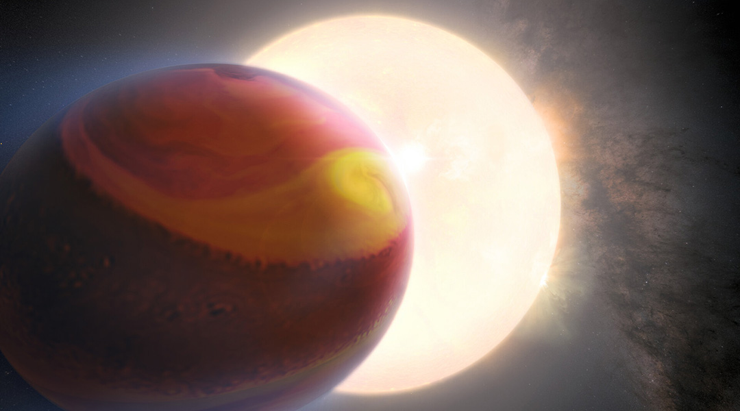 Artist's rendition of exoplanet WASP121 b.