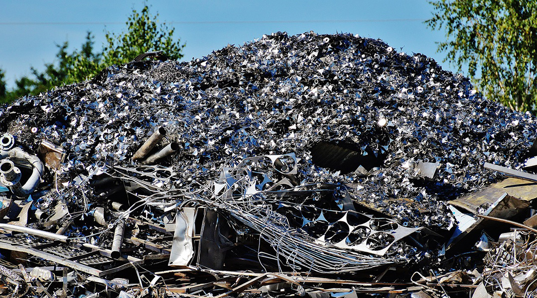 A pile of scrap metal.
