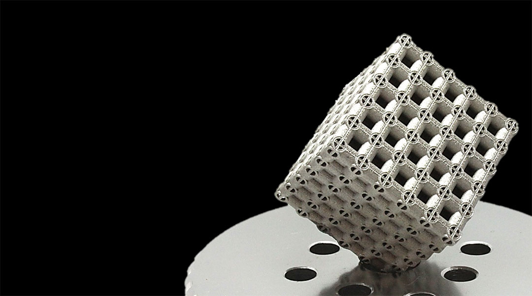 A strong and lightweight metamaterial made from titanium.