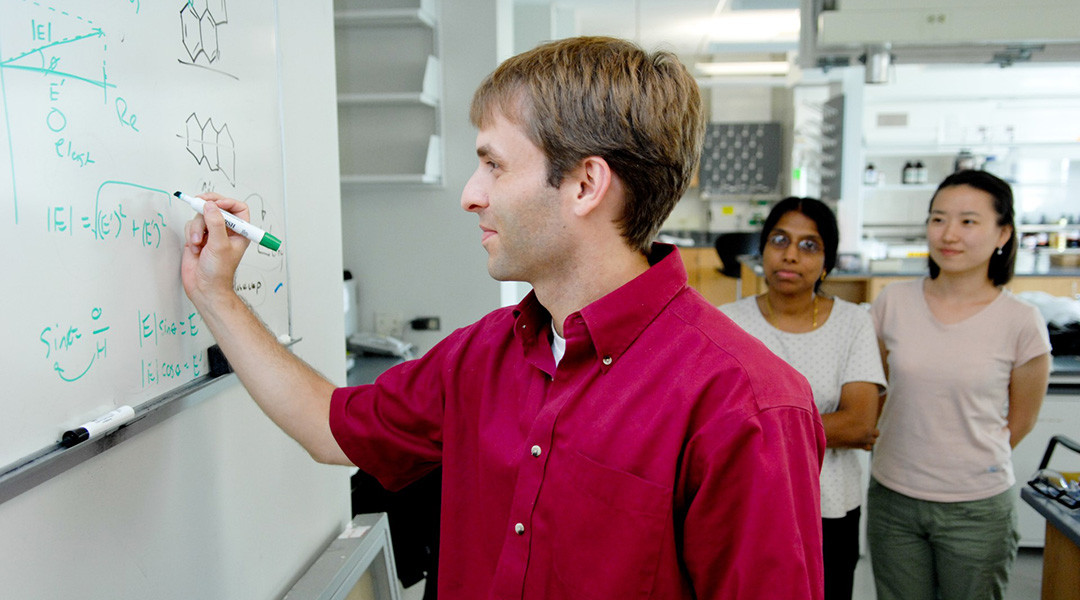 Image of Michael Dickey in the lab.
