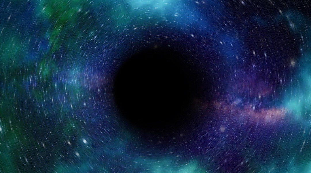 Abstract image of a black hole.