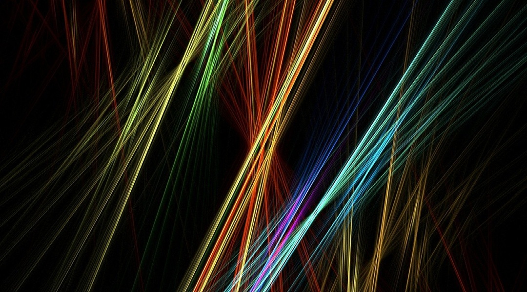 coloured lines on black background