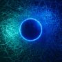 Abstract image of a particle on a black background.
