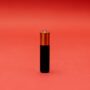 Battery on a red background.