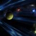 image of space with star and planet